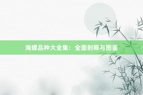 海螺品种大全集：全面剖释与图鉴